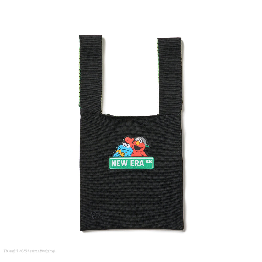 ニットトートバッグ SESAME STREET セサミストリート NEW ERA ブラック
