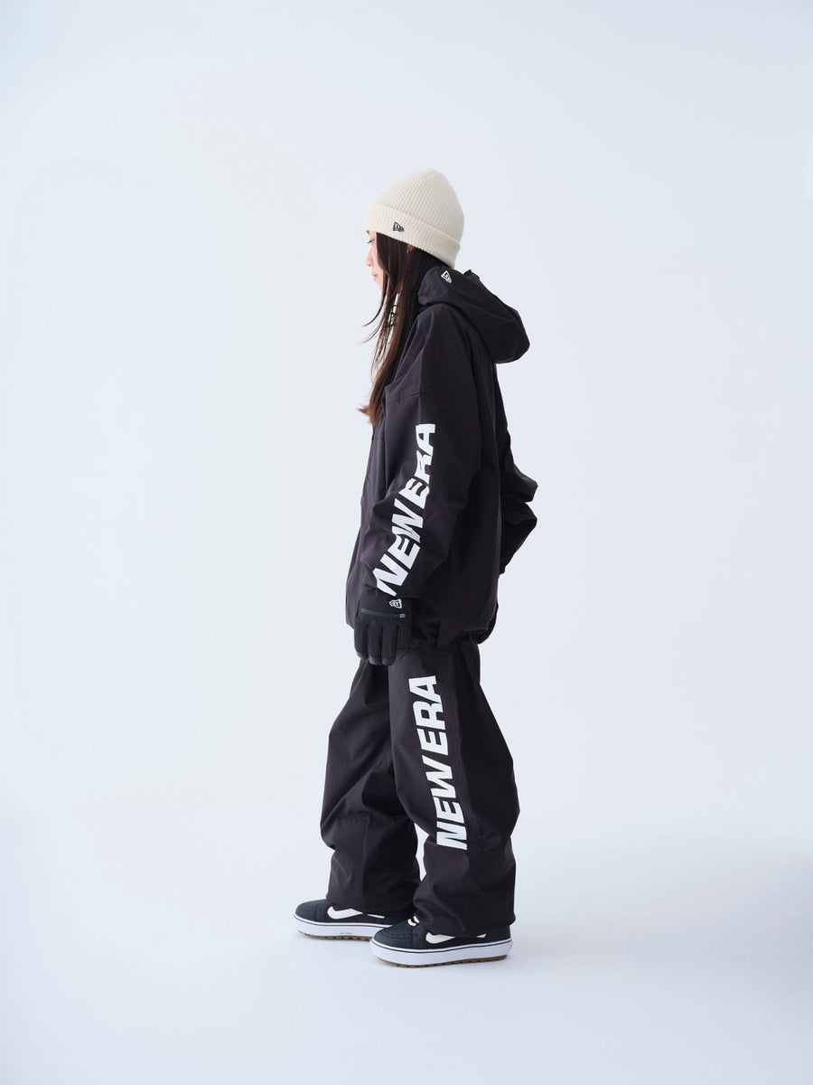 極美品⭐︎XL ニューエラ スノーボード ウェア ジャケット パンツ　セットアップ スノージャケット Snowboarding ワードマークロゴ ブラック