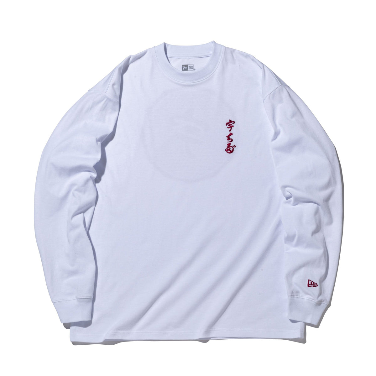 長袖 オーバーサイズド コットン Tシャツ 宇ち多゛ ホワイト