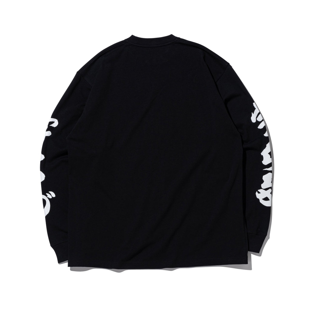 長袖 オーバーサイズド コットン Tシャツ 宇ち多゛ ブラック 