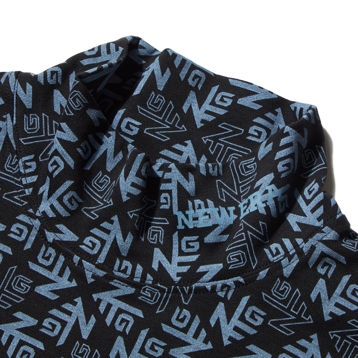 長袖 ハイカラー パフォーマンス Tシャツ All Over ブラック