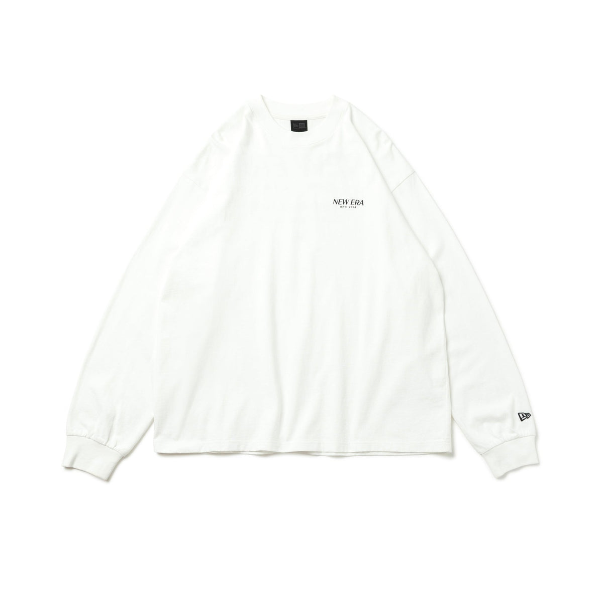 長袖 コットン Tシャツ BLACK LABEL FW25 Hotel Logo ホワイト