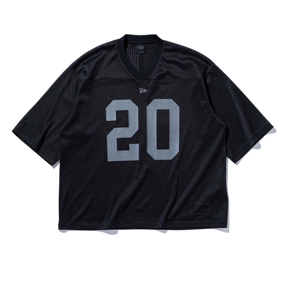 半袖 オーバーサイズド メッシュ フットボール Tシャツ BLACK LABEL 