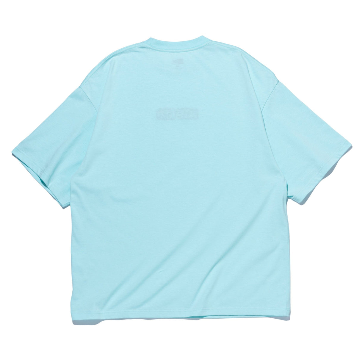 半袖 オーバーサイズド コットン Tシャツ Bubble Logo セレストブルー 