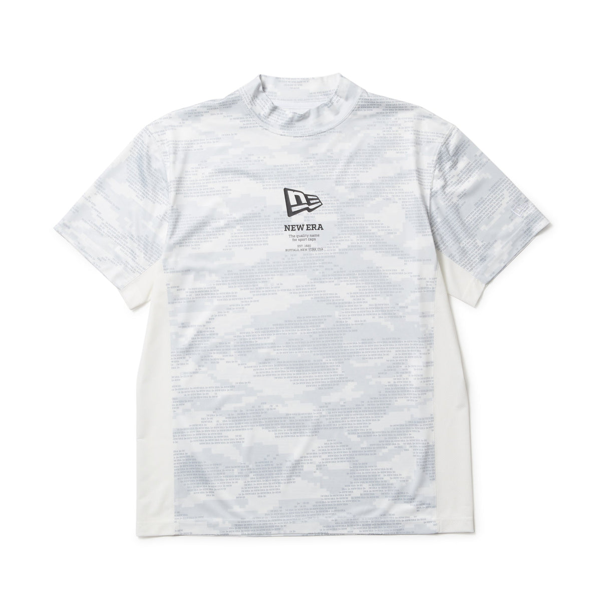 半袖 ミッドネック 鹿の子 Tシャツ Digital Camo ホワイト
