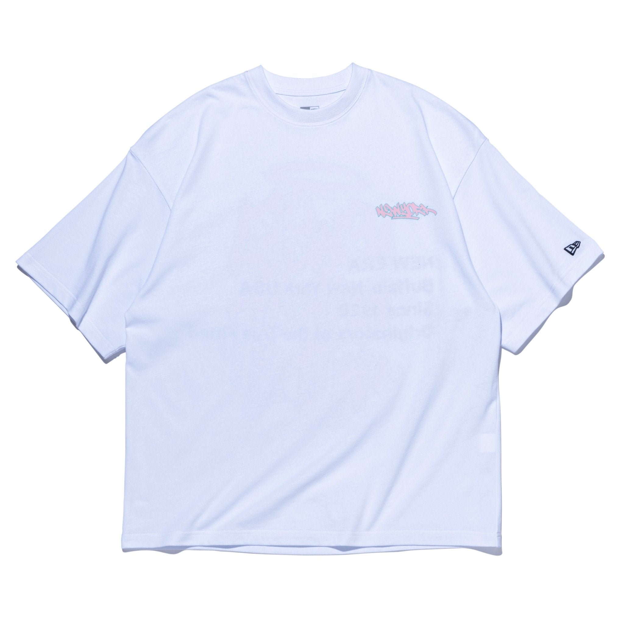 半袖 オーバーサイズド コットン Tシャツ Graffiti ホワイト