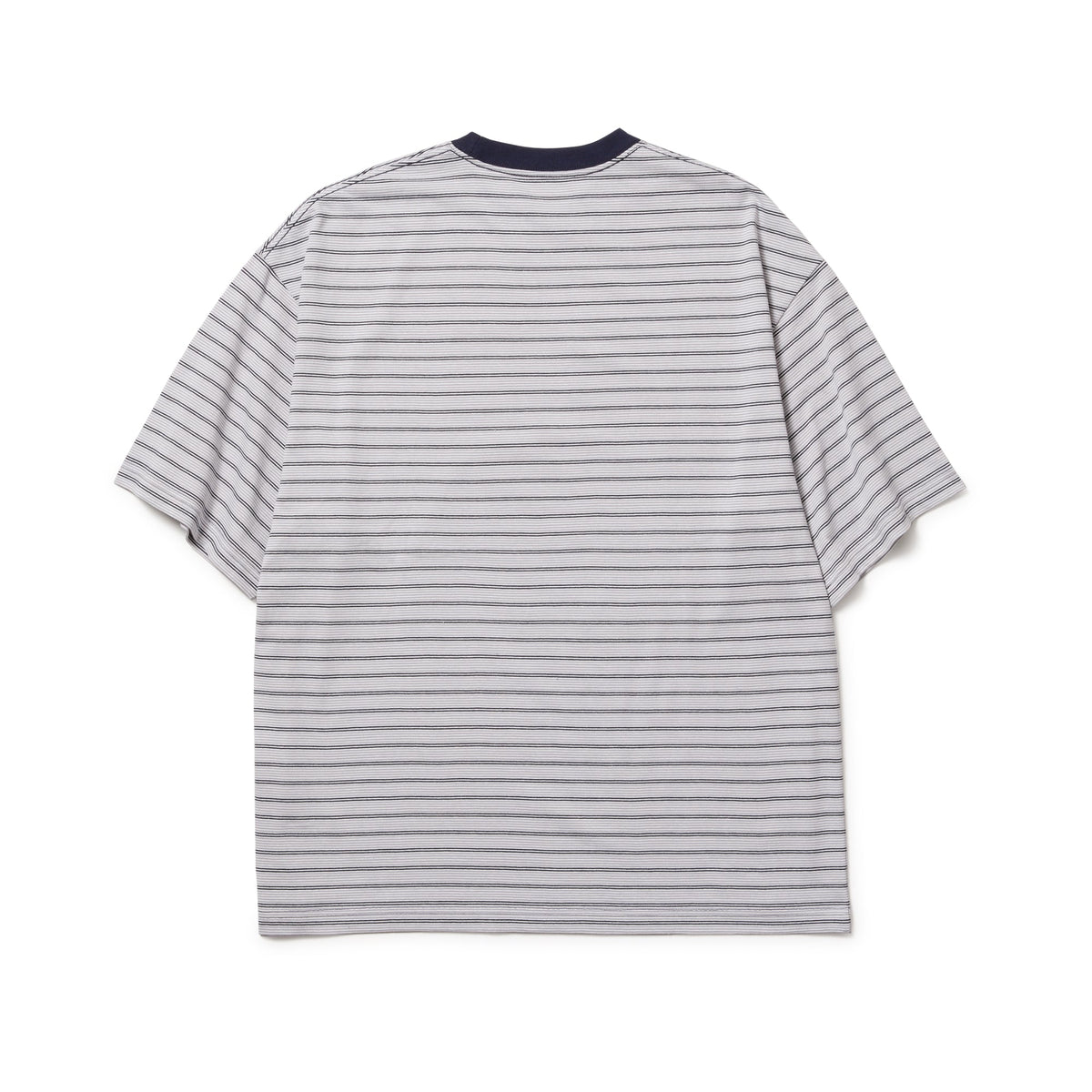 【今季新作】USA cotton border T-shirt【新品】 半袖 オーバーサイズド コットン Tシャツ Micro Border ネイビー