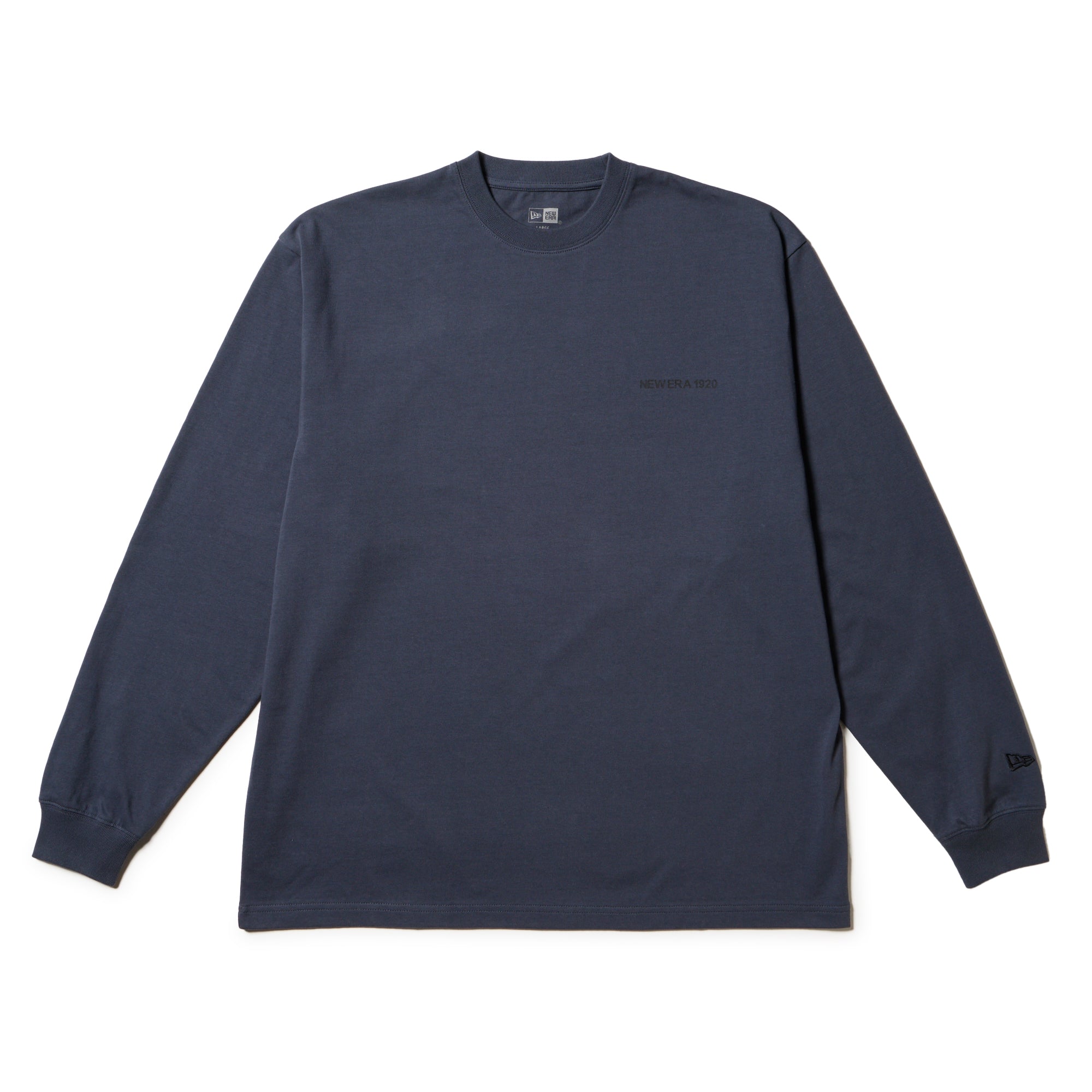長袖 オーバーサイズド コットン Tシャツ NEW ERA 1920 スレートグレー
