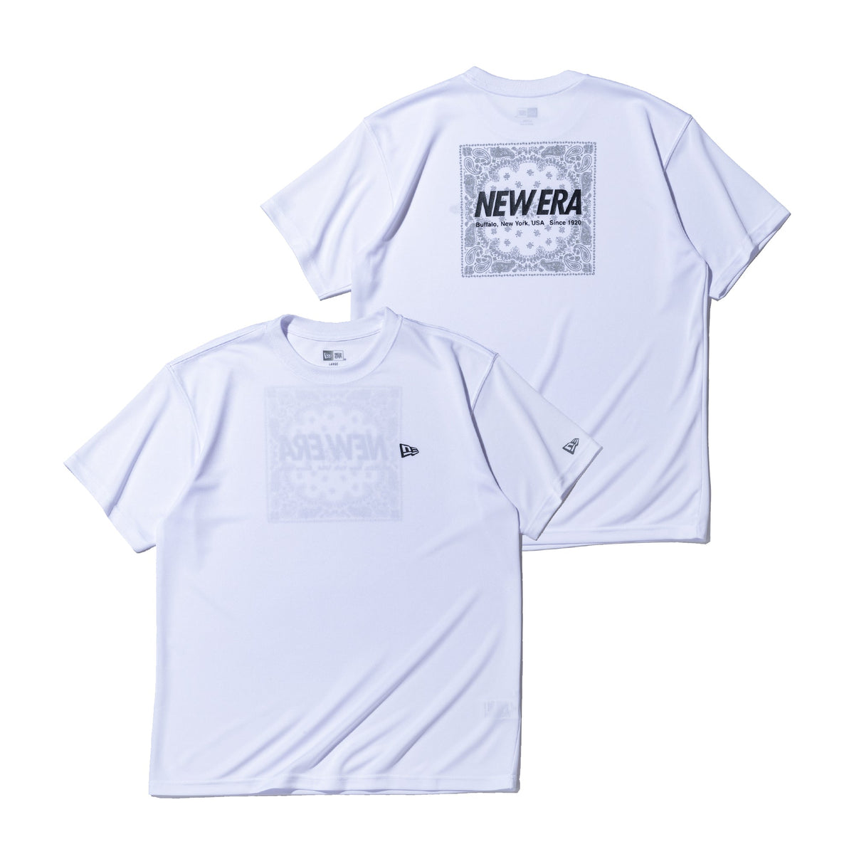 半袖 テック Tシャツ Paisley ホワイト レギュラーフィット