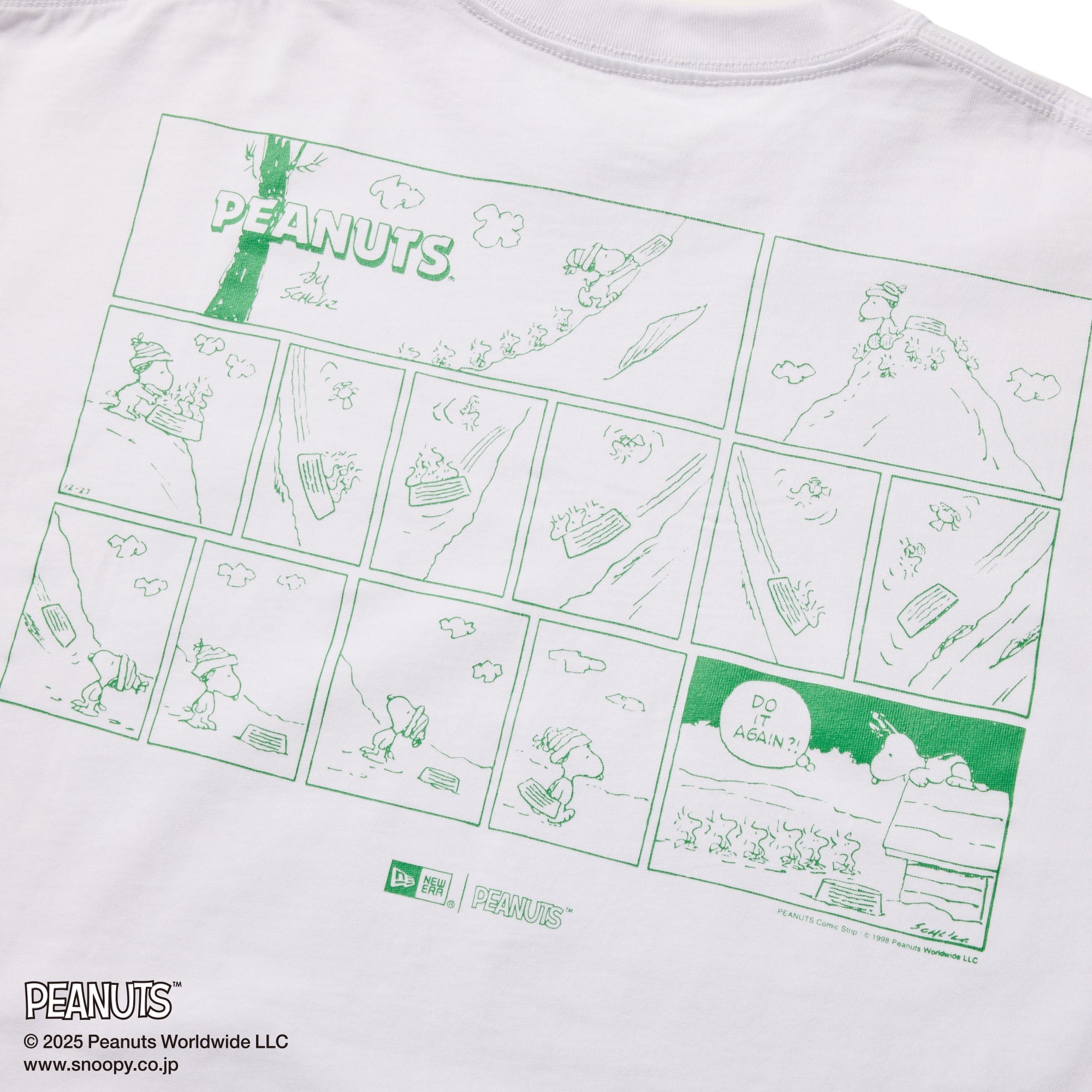 長袖 オーバーサイズド コットン Tシャツ PEANUTS ピーナッツ ホワイト