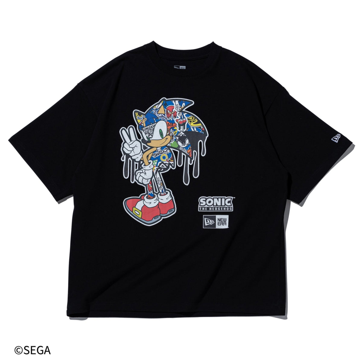 半袖 オーバーサイズド コットン Tシャツ SONIC THE HEDGEHOG ソニック 