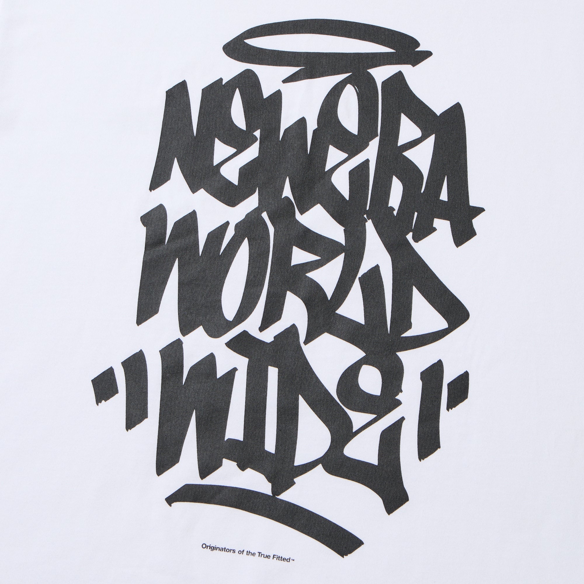 長袖 オーバーサイズド コットン Tシャツ Tagging ホワイト