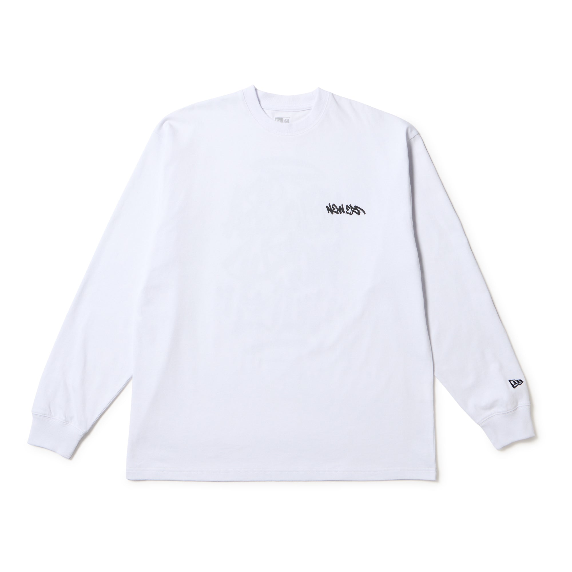 長袖 オーバーサイズド コットン Tシャツ Tagging ホワイト