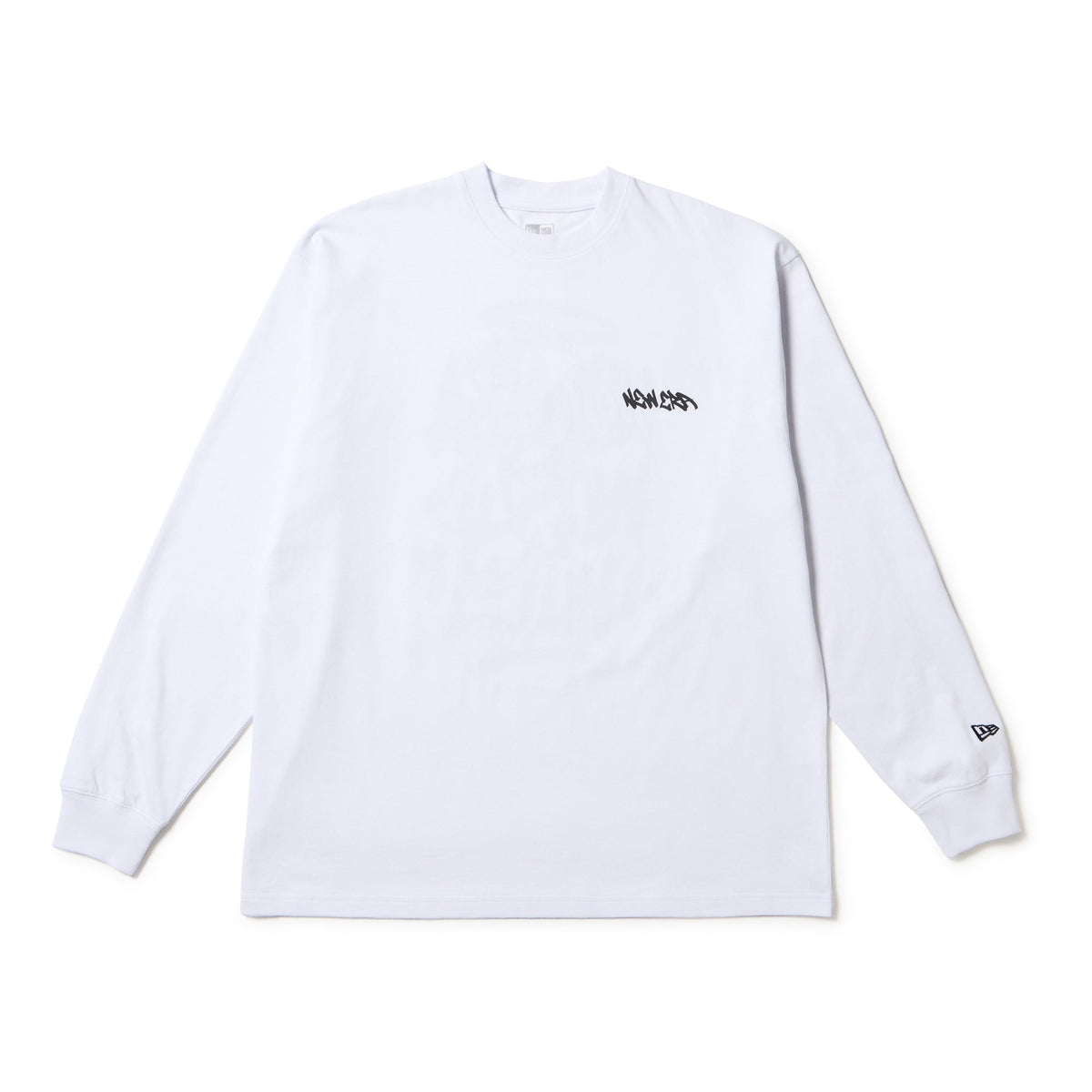 長袖 オーバーサイズド コットン Tシャツ Tagging ホワイト 