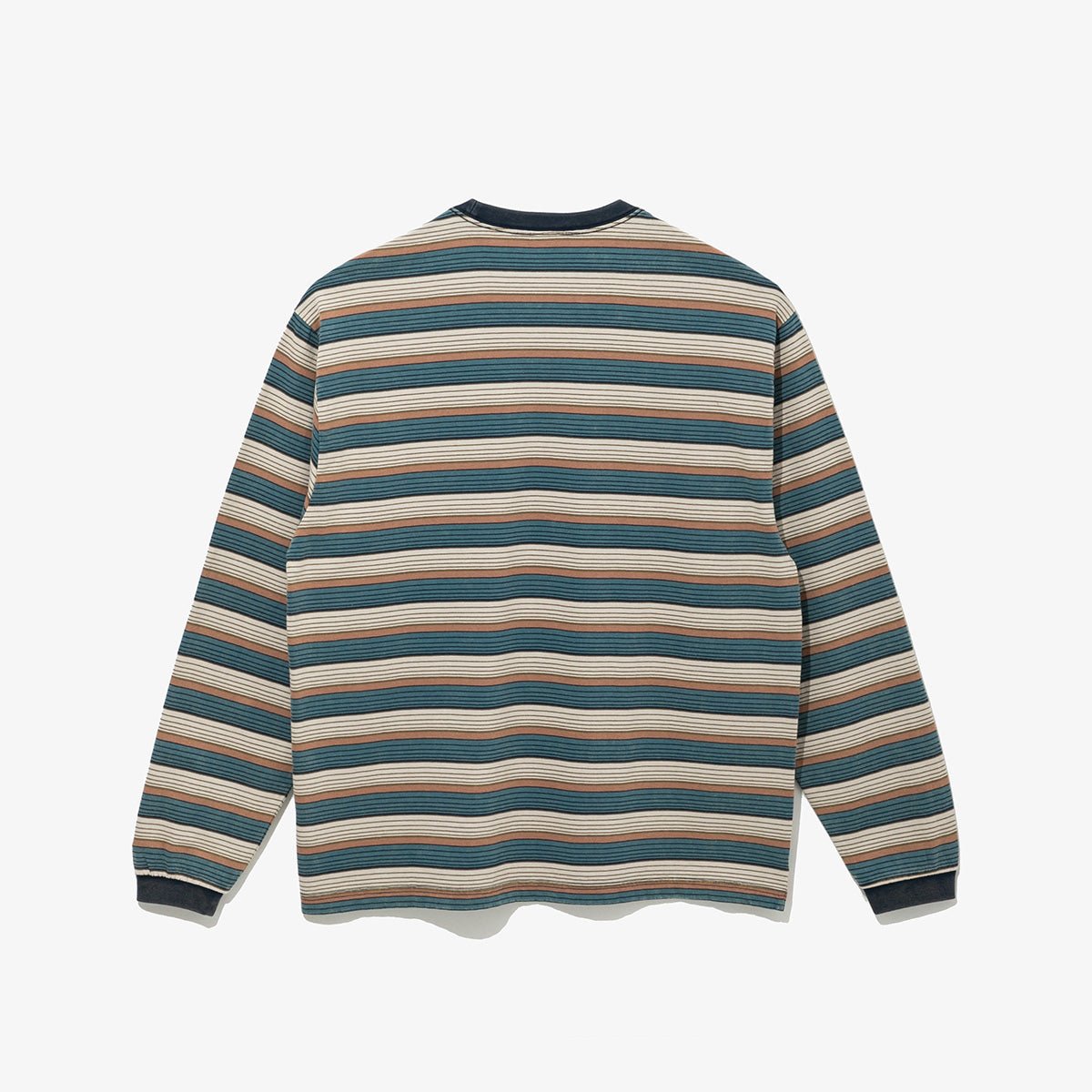 149 長袖 ボーダー コットン Tシャツ thisisneverthat ベージュ/ブルー