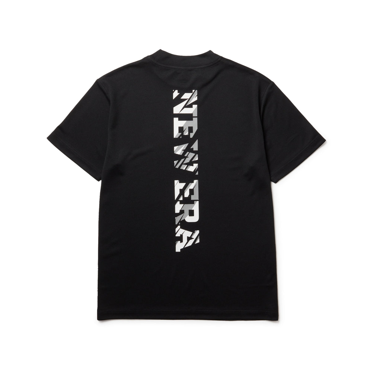 半袖 ミッドネック 鹿の子 Tシャツ Vertical Logo ブラック