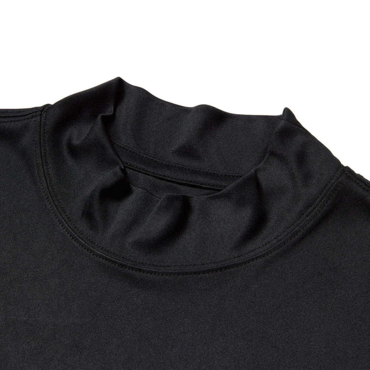 NEW ERA ハーフスリーブモックネックシャツ ブラック　XL 半袖 オーバーサイズド スムースジャージー モックネック T