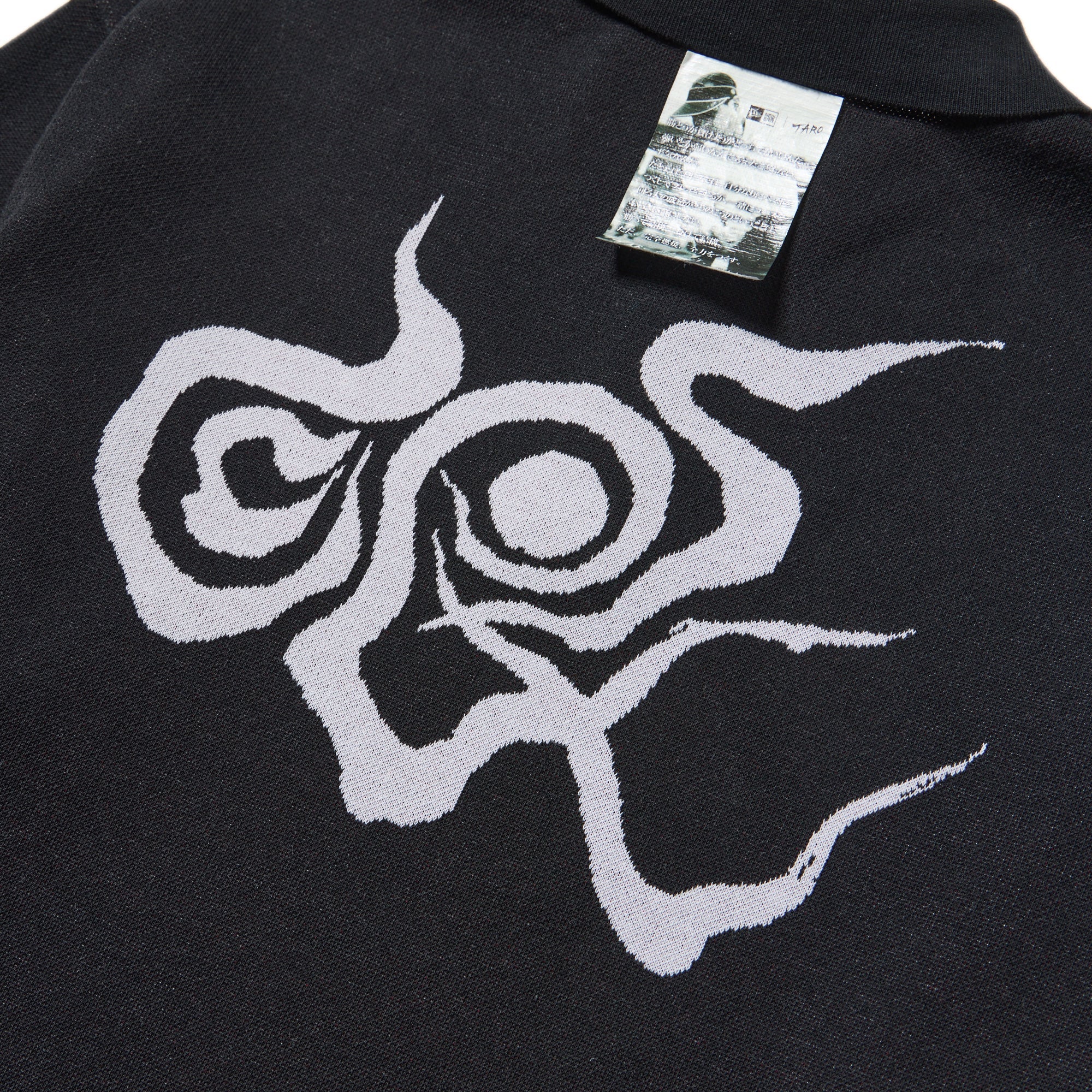 長袖 ニット ポロシャツ TARO OKAMOTO 岡本太郎 ブラック | ゴルフ