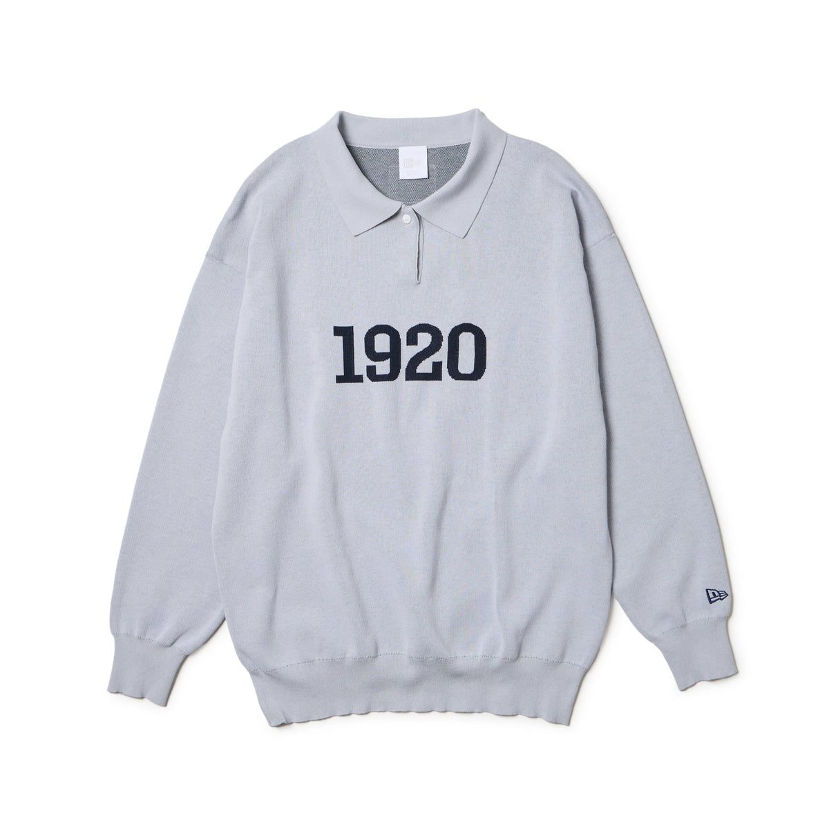 Women's 長袖 ニット ポロシャツ 1920 ライトグレー | ゴルフ