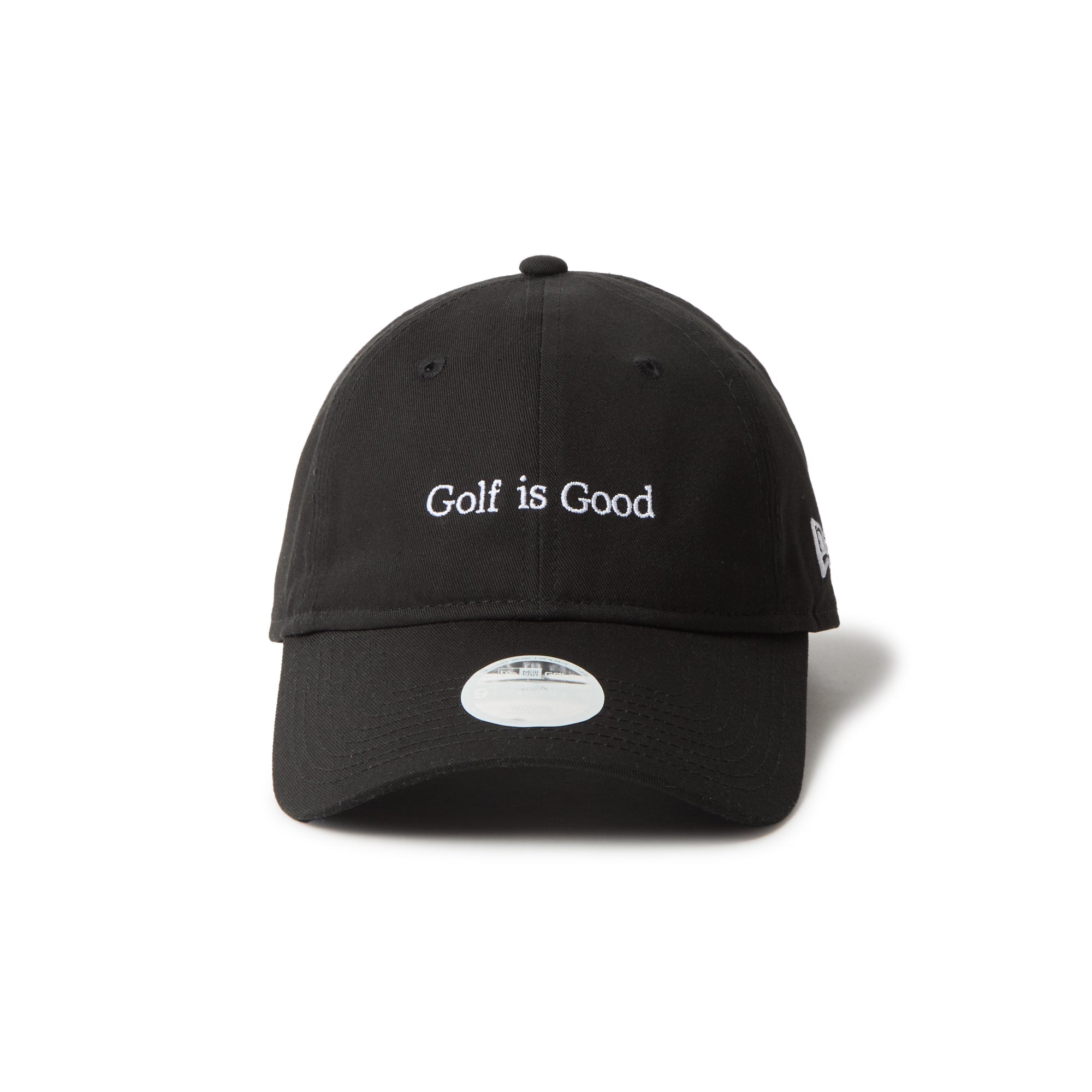 Women's 9TWENTY ロングバイザー Golf is good ブラック | ゴルフ