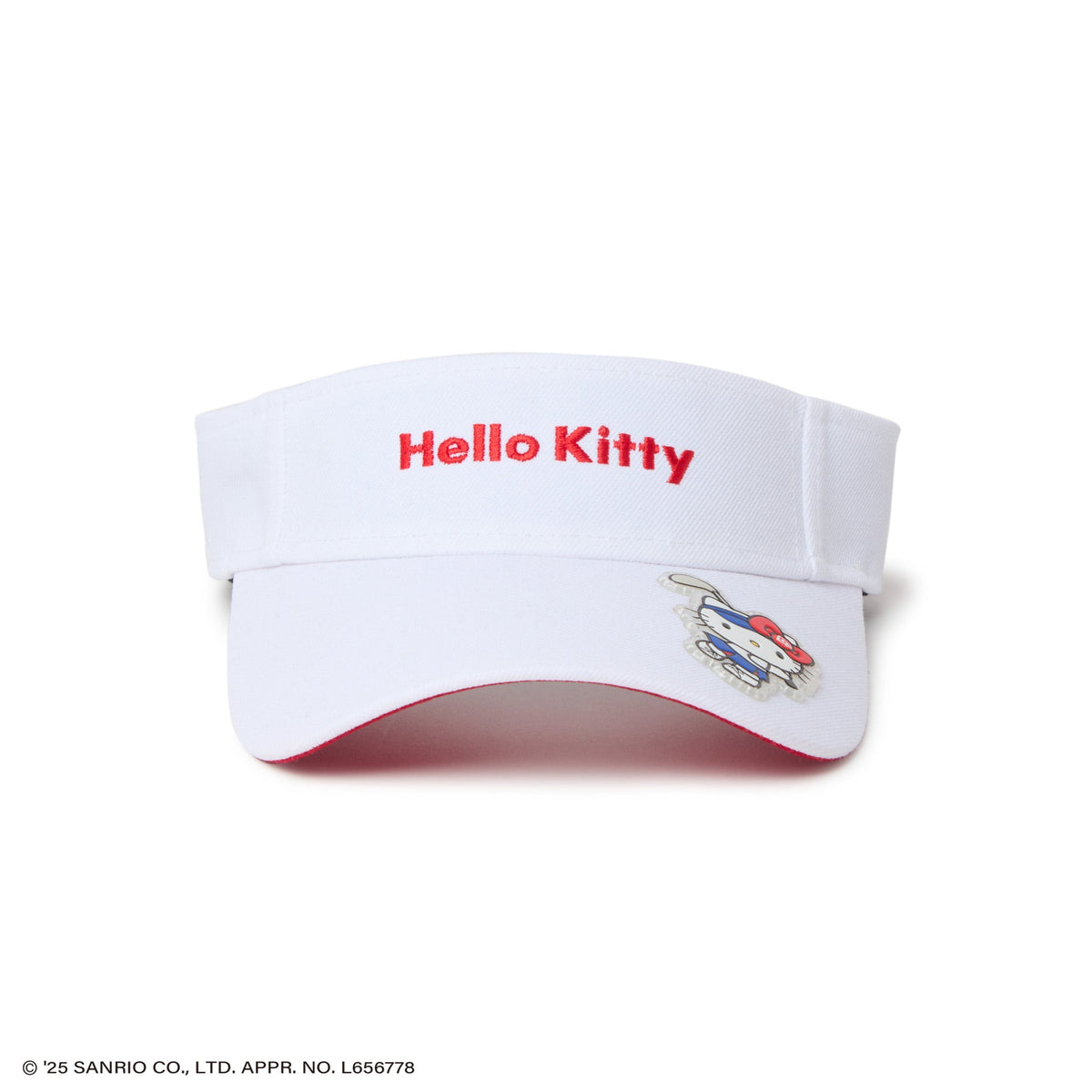 Women's サンバイザー ロングバイザー HELLO KITTY ホワイト