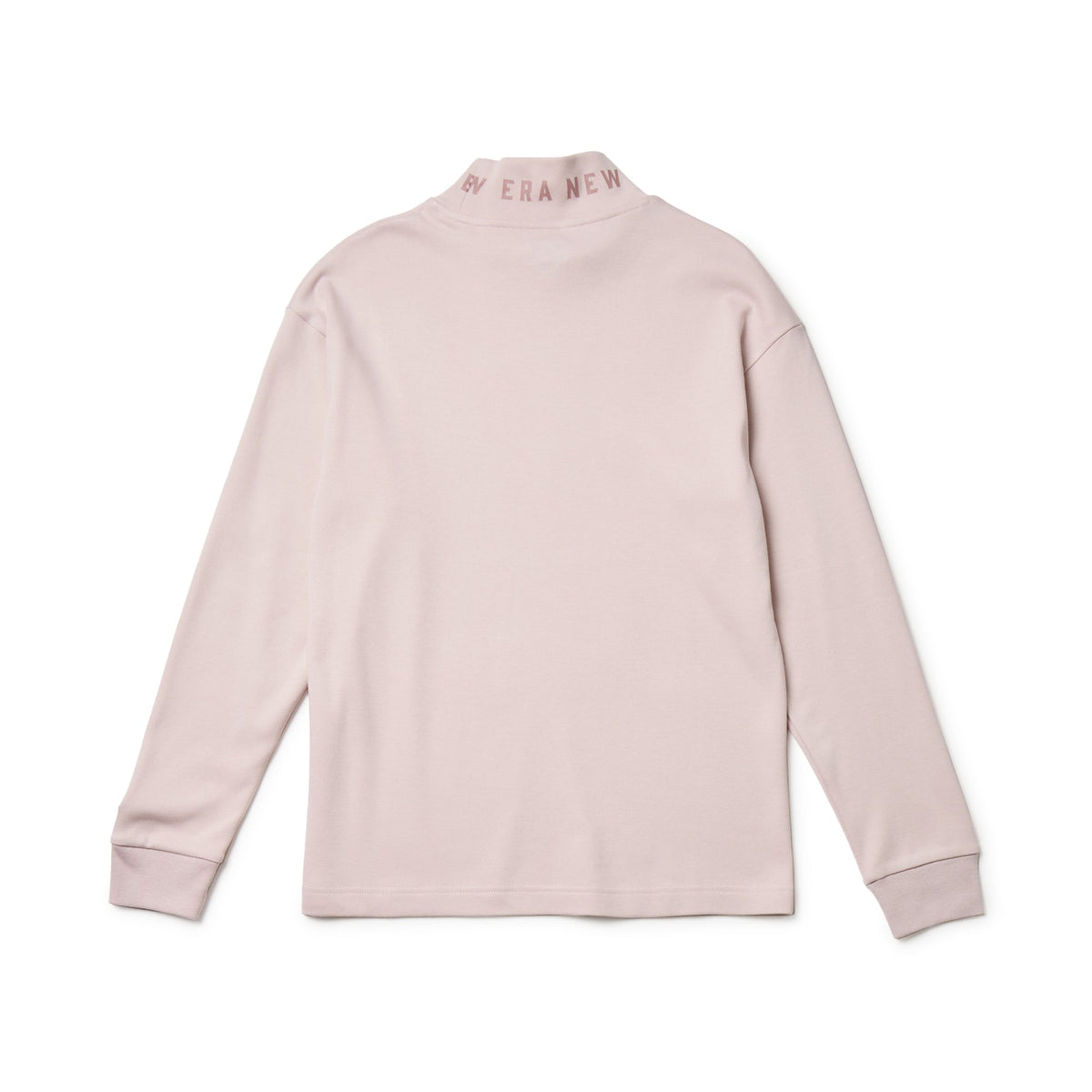 Women's 長袖 ハイネック ウォーム Tシャツ ジャカードロゴ スモーク