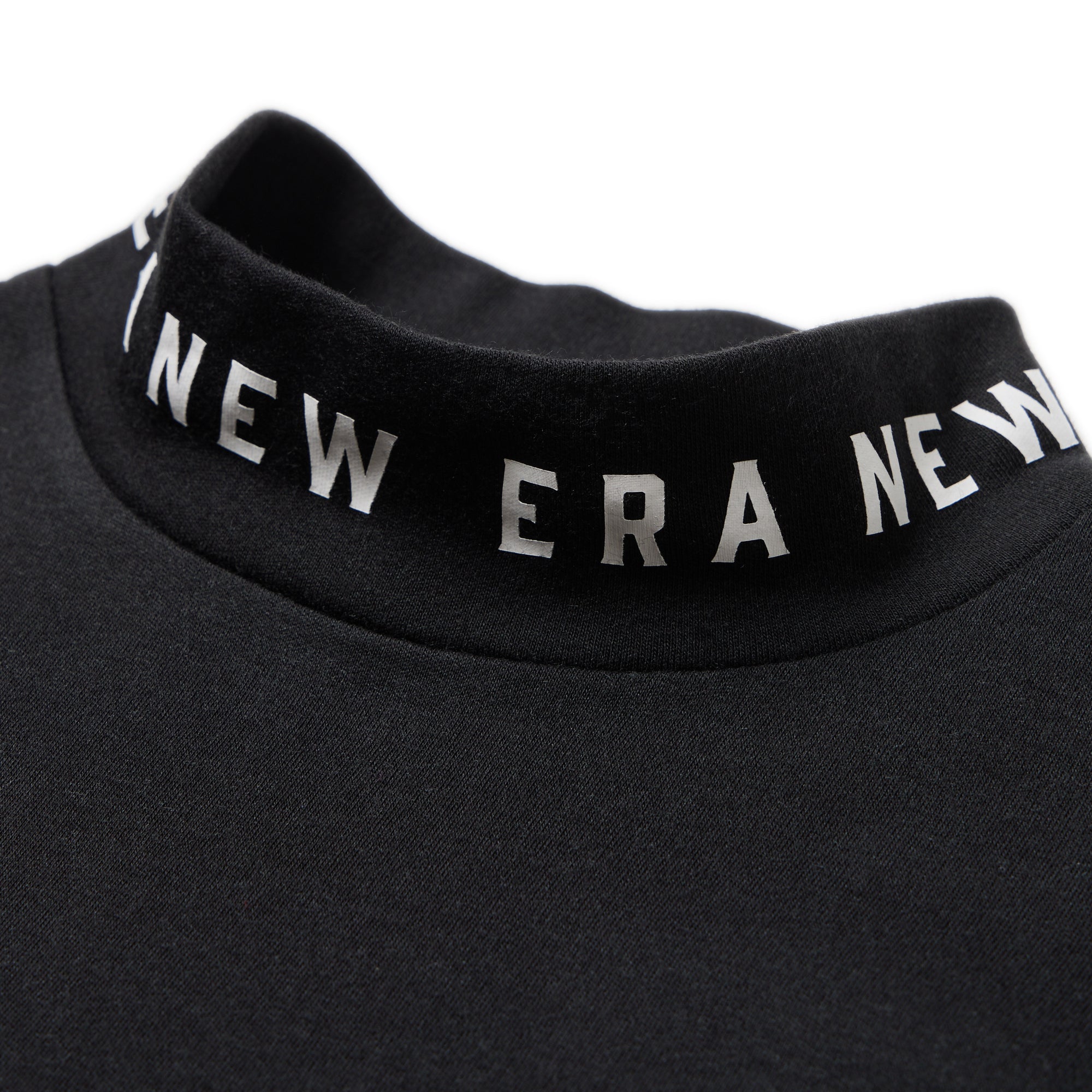 Women's 長袖 ハイネック ウォーム Tシャツ ジャカードロゴ ブラック