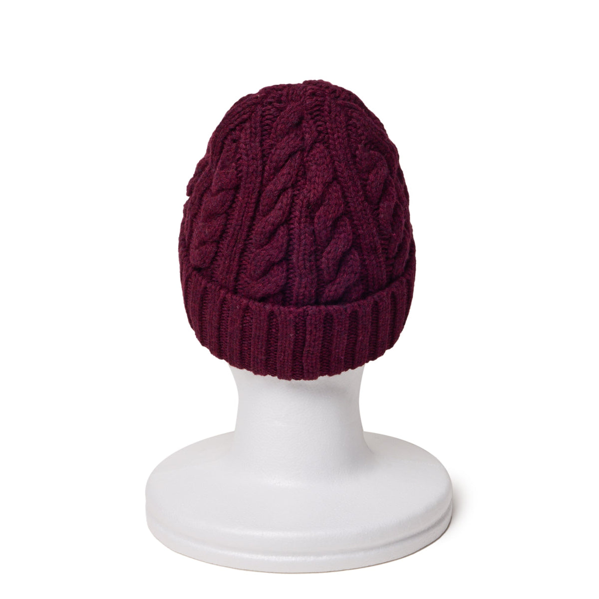 ローゲージ カフニット Wool Blend ウールブレンド プラム