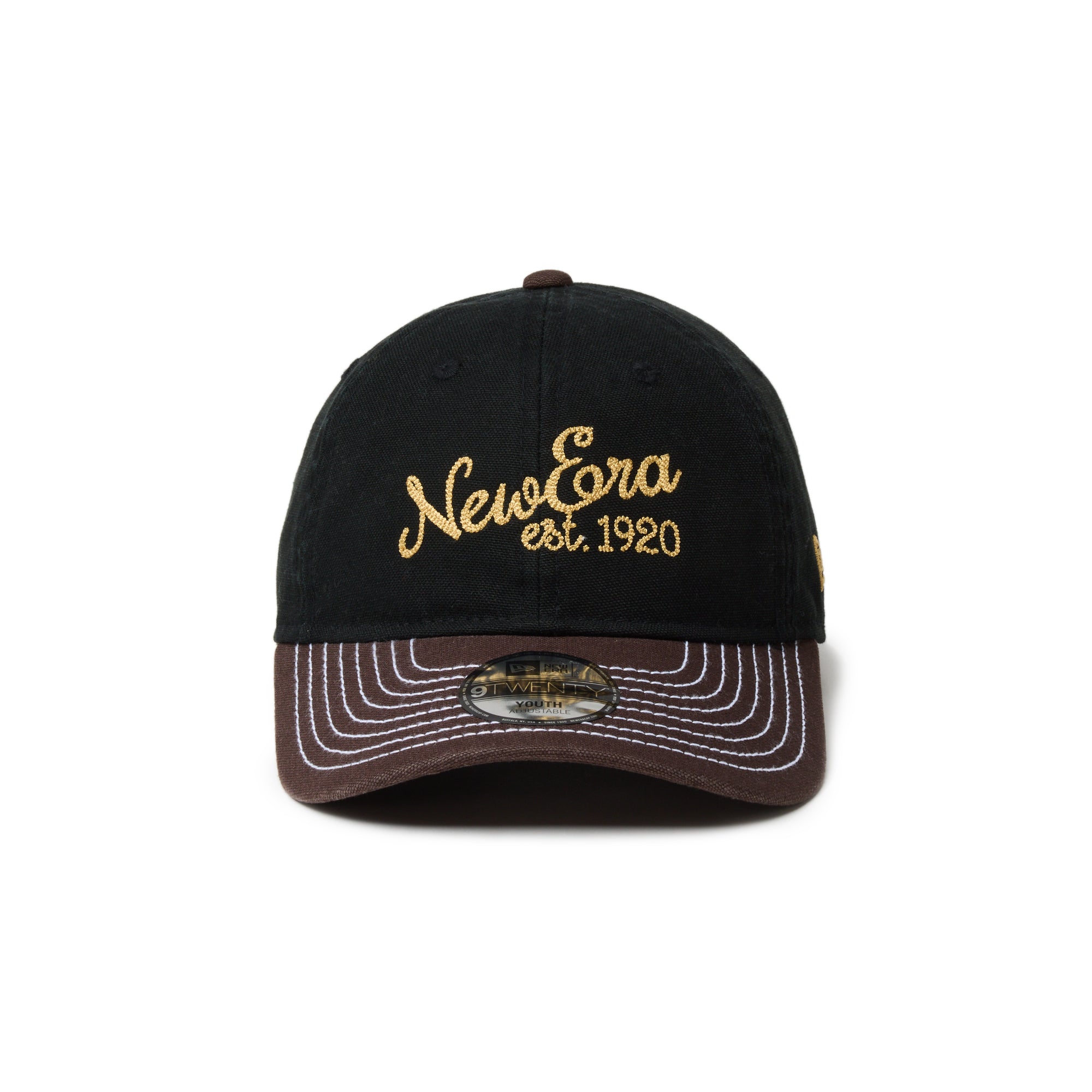 キッズ Youth 9TWENTY 2-Tone Duck Canvas ブラック ブラウンバイザー