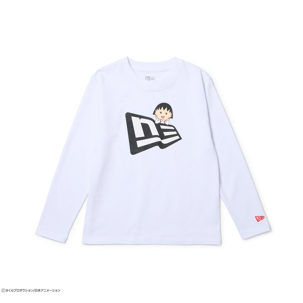 キッズ Youth 長袖 コットン Tシャツ ちびまる子ちゃん フラッグ