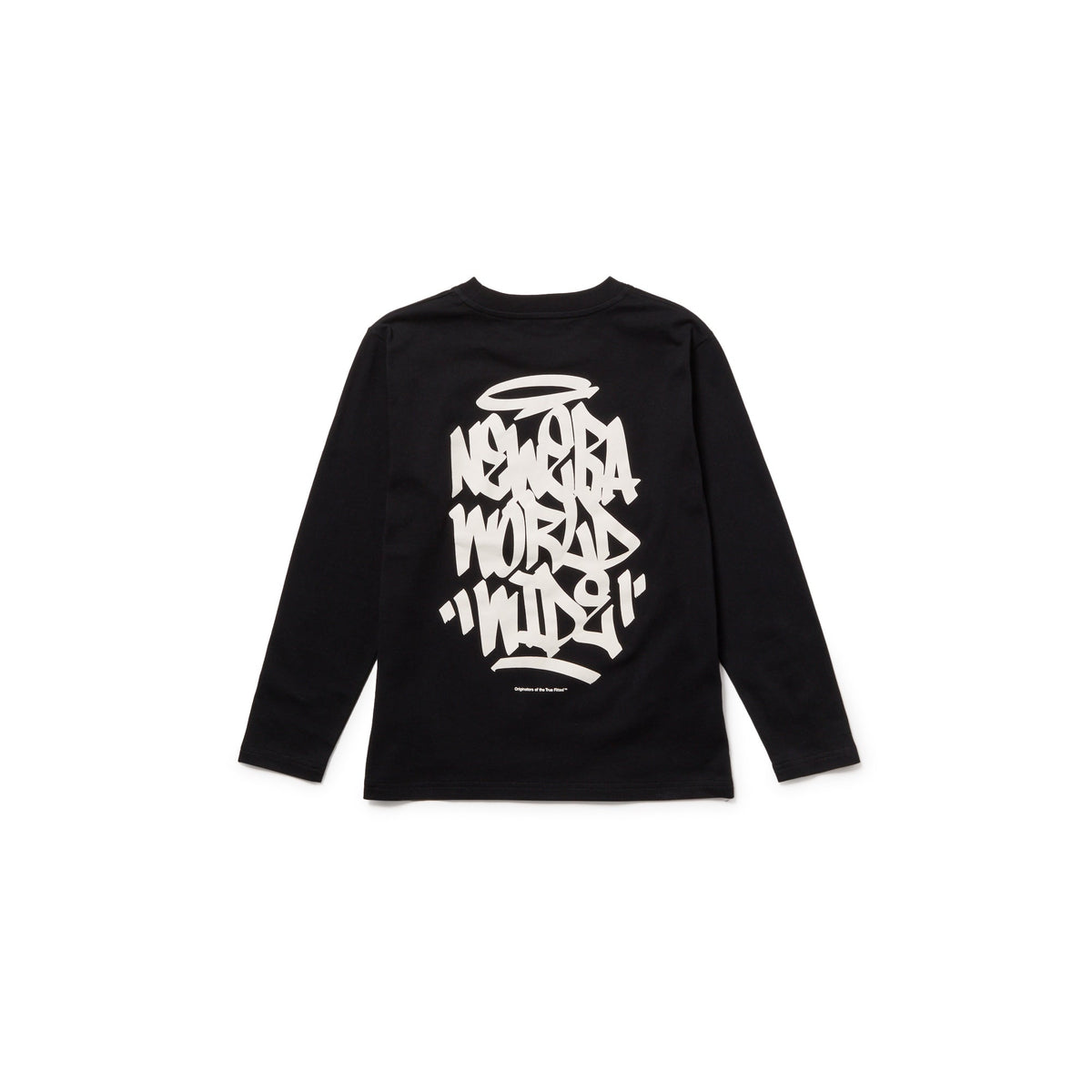 キッズ Youth 長袖 コットン Tシャツ Tagging ブラック