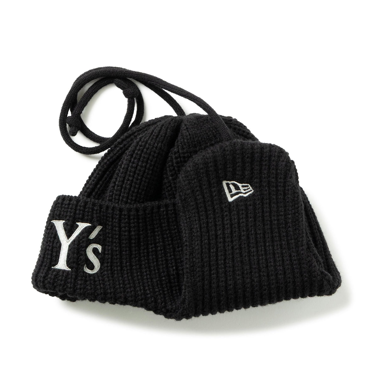 ニットトラッパー Y's FW25 ブラック × グレー | ニューエラ