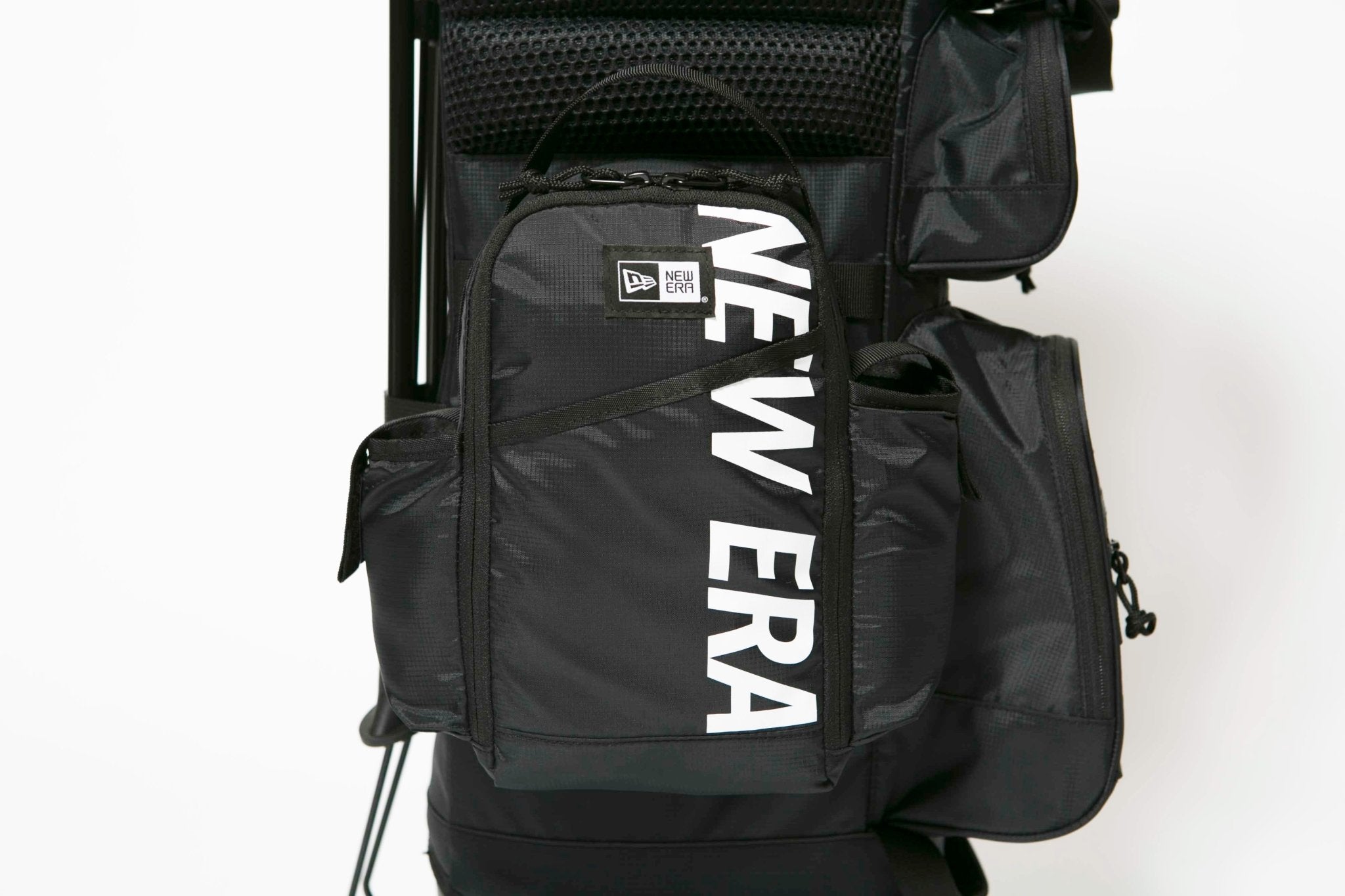 キャディーバッグ スタンド式 ブラック ホワイトプリントロゴ