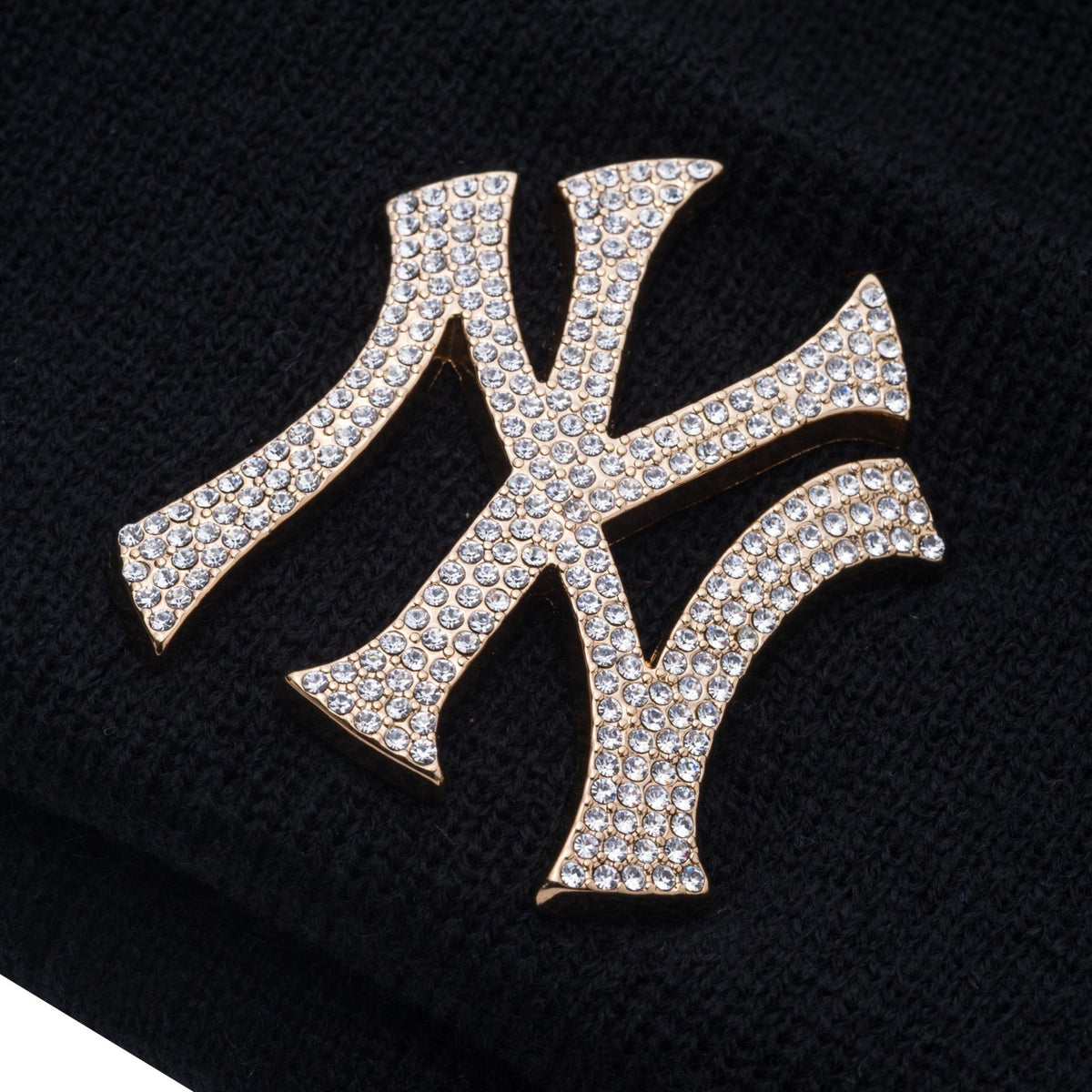 ニューエラ ラインストーン ロゴ ベーシックカフ ニット帽 MLB ヤンキース NEW ERA ニューエラ ニットキャップ ベーシック カフニット MLB
