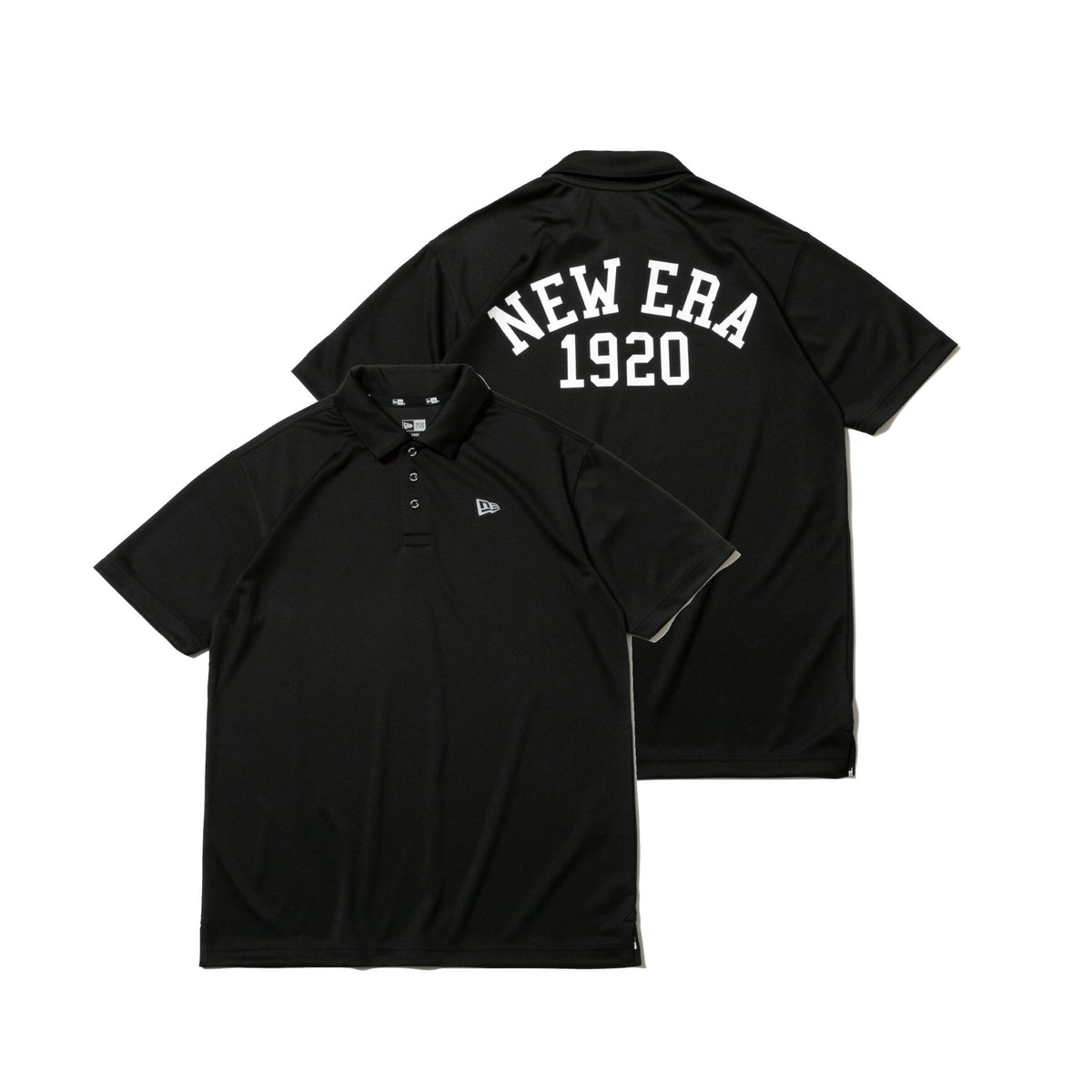 半袖 ポロシャツ テック アーチロゴ ブラック | ゴルフ | ニューエラ