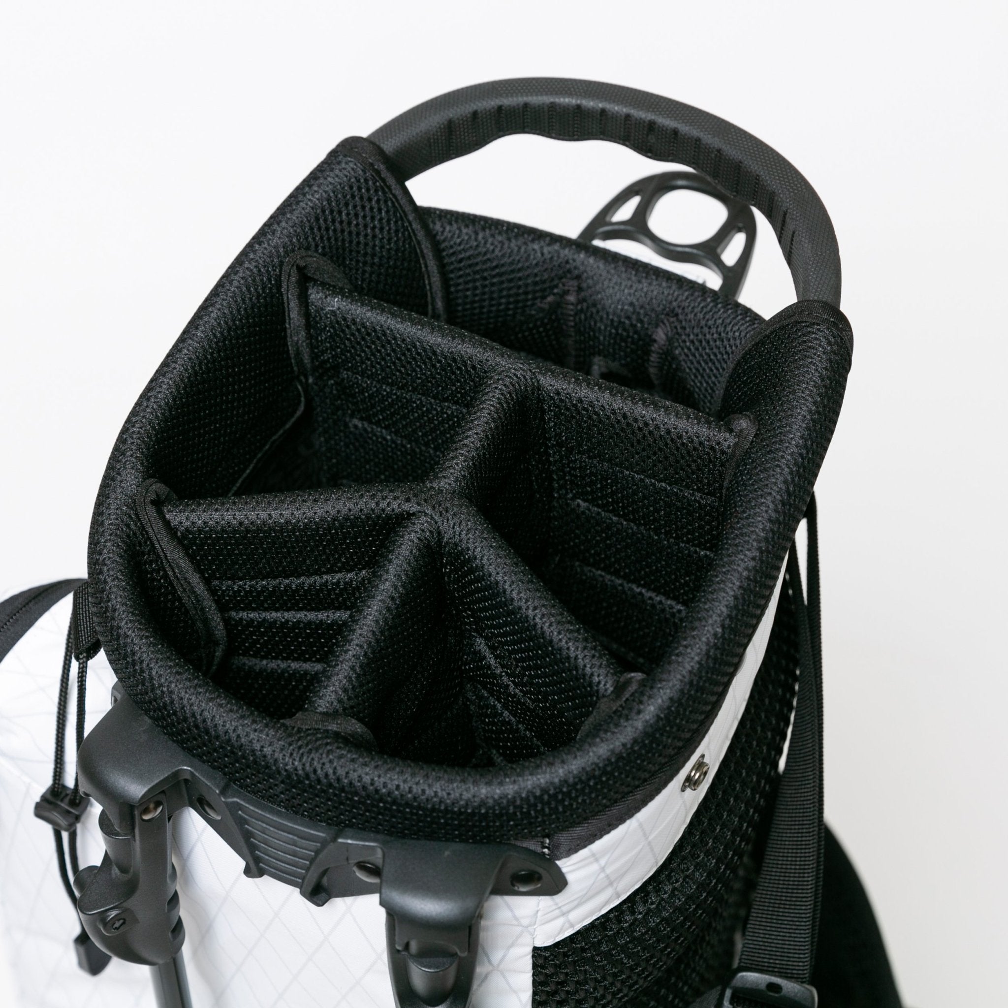 キャディーバッグ スタンド式 ホワイト × ブラック [ベーシックポーチ