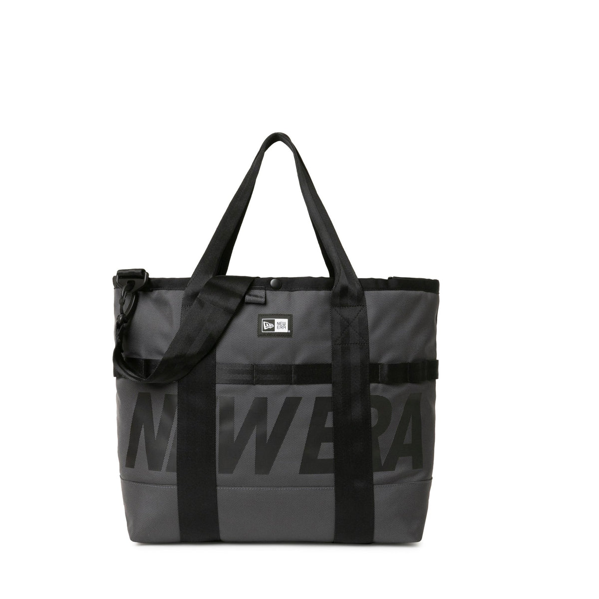 トートバッグ 22L プリントロゴ グラファイト/ブラック × ブラック 
