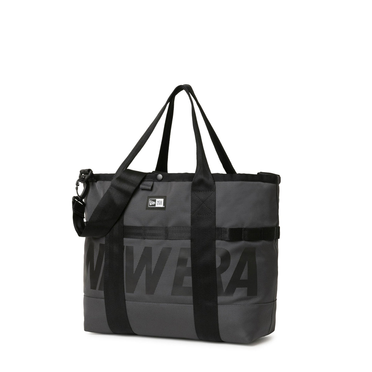 トートバッグ 22L プリントロゴ グラファイト/ブラック × ブラック 