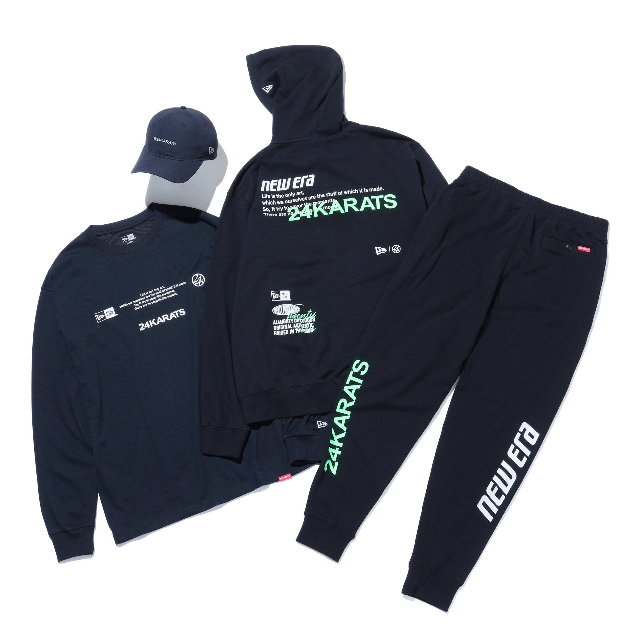 24karats GENERATION EX フード付きスウェット 裏毛 スウェットパンツ 24karats ブラック | ニューエラオンラインストア