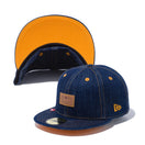 59FIFTY デニム レザーパッチ ゴールデンピーチアンダーバイザー - 12711508-700 | NEW ERA ニューエラ公式オンラインストア