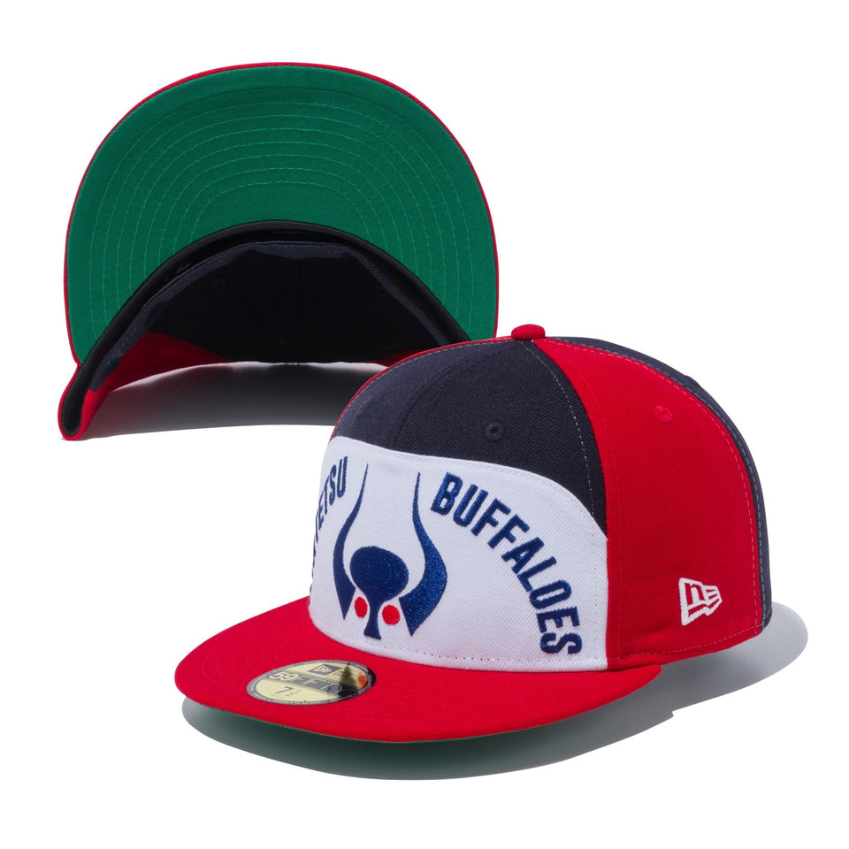 59FIFTY 大阪近鉄バファローズ 1978 ホワイト / ネイビー / スカーレット グリーンアンダーバイザー - 12653895-700 | NEW ERA ニューエラ公式オンラインストア