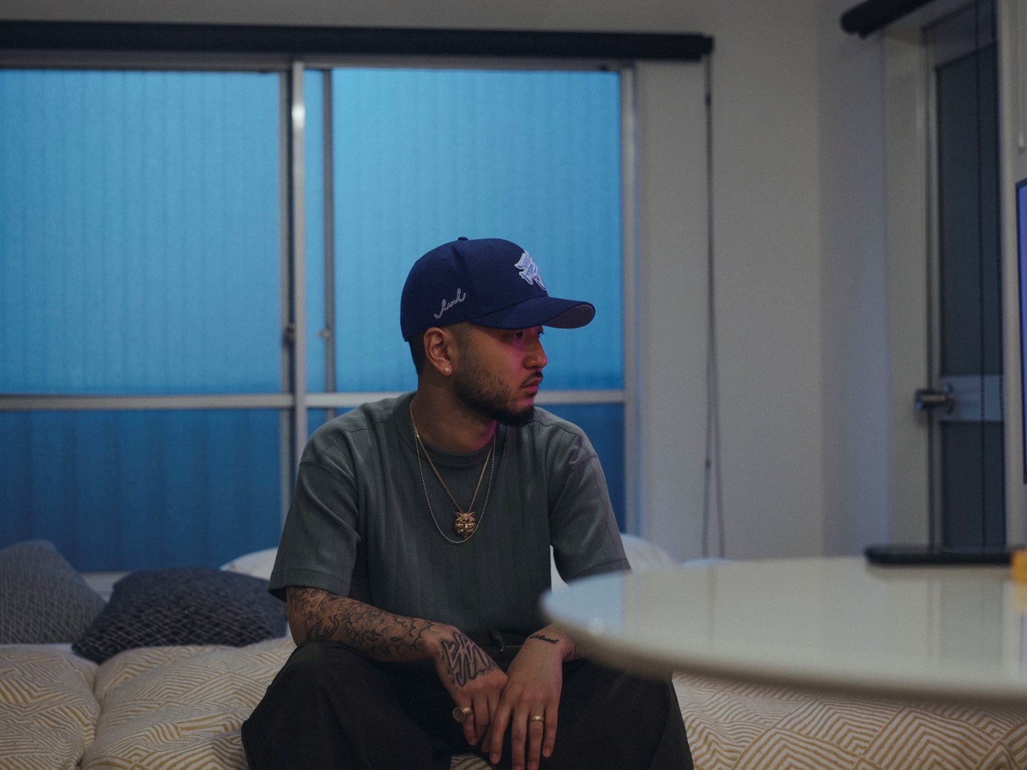 59FIFTY 5lack マルチロゴ ネイビー グレーアンダーバイザー