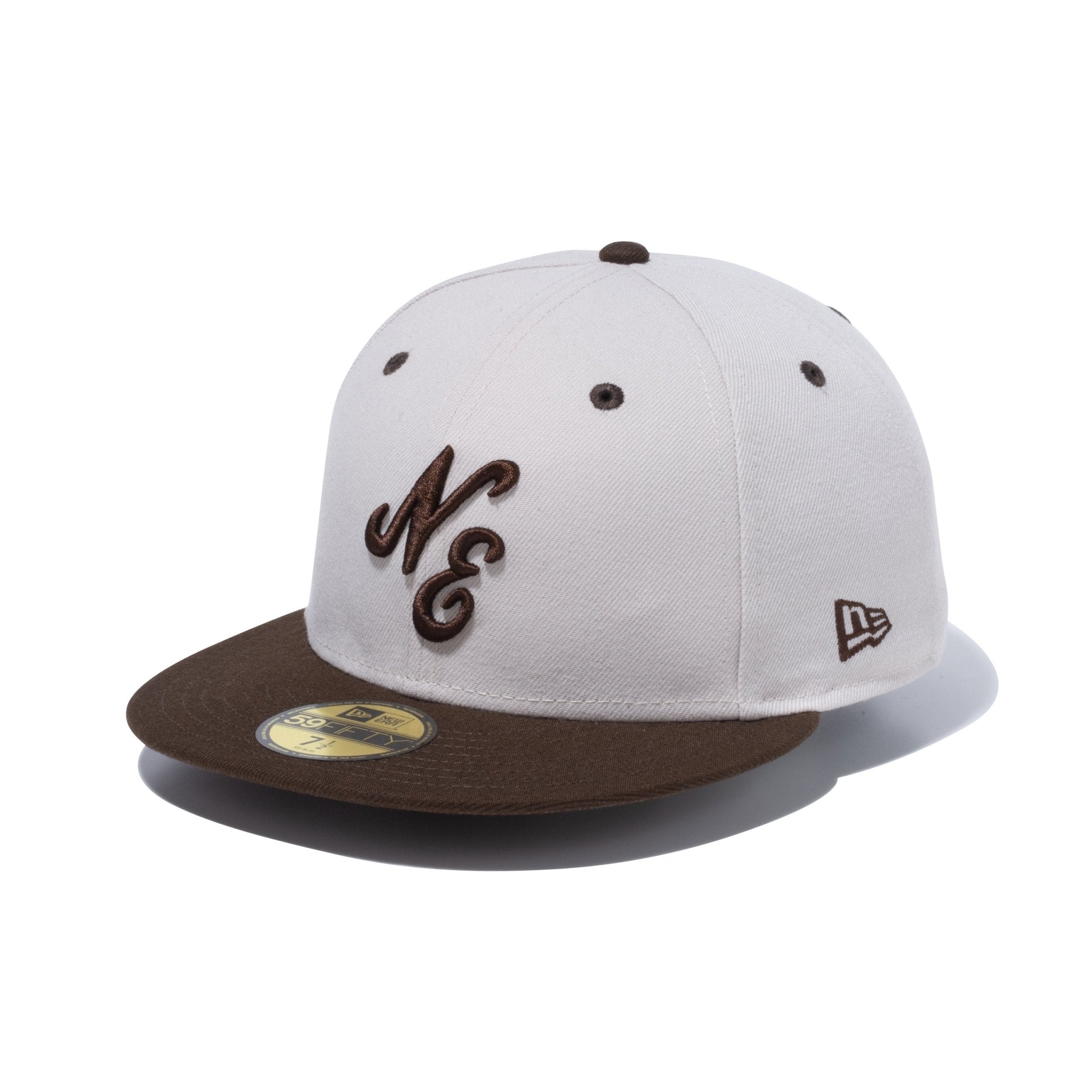 59FIFTY Classic Logo クラシックロゴ ストーン ウォルナットバイザー