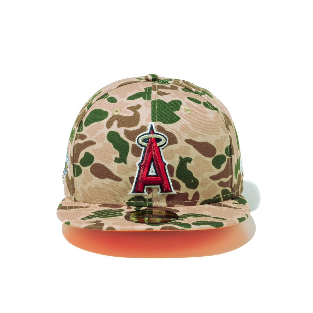 59FIFTY DUCK CAMO ロサンゼルス・エンゼルス ネオンオレンジアンダー 