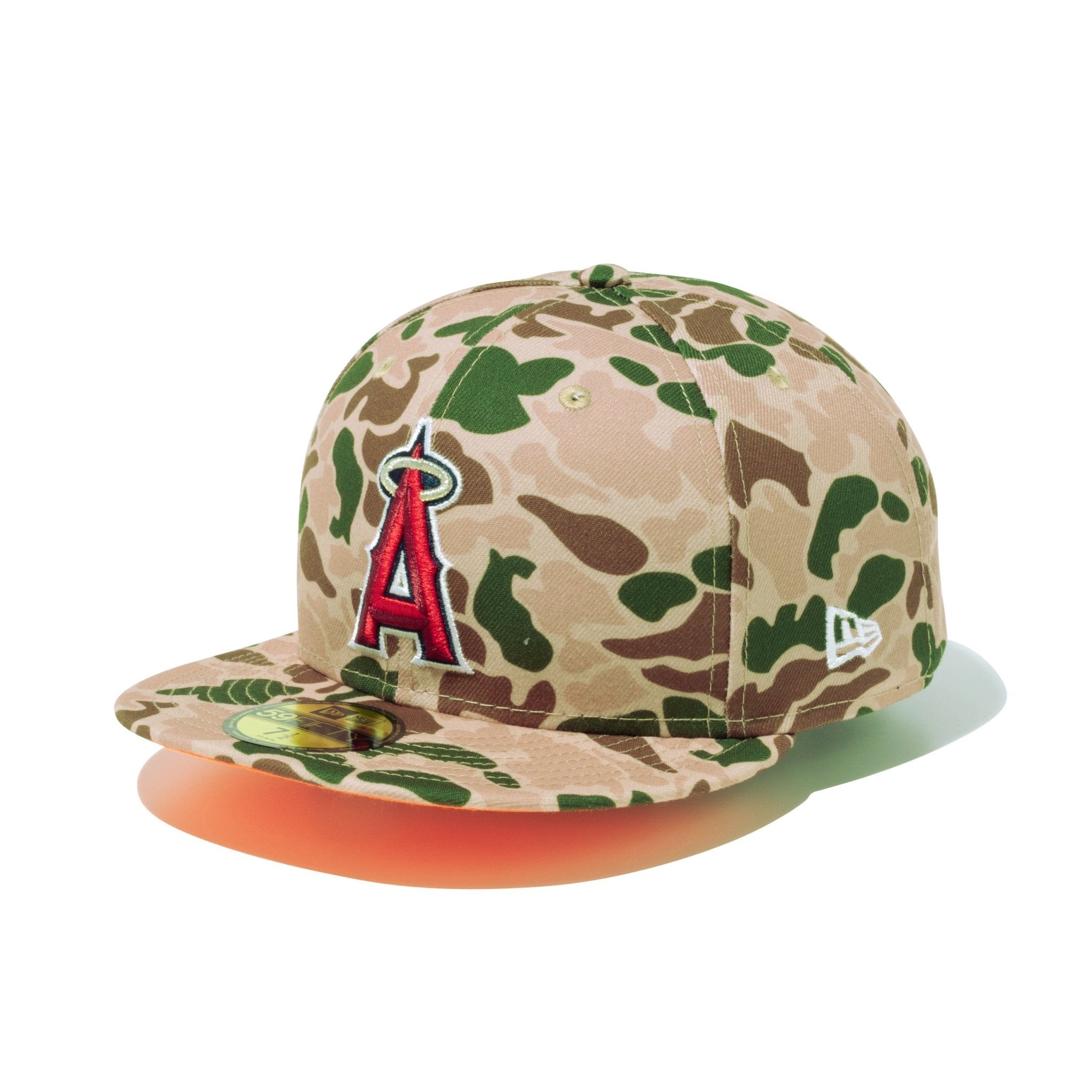 59FIFTY DUCK CAMO ロサンゼルス・エンゼルス ネオンオレンジアンダー