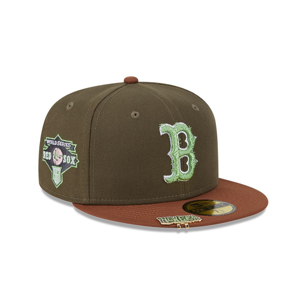ボストン・レッドソックス ネイビー モスグリーンバイザー 59FIFTY MLB Sprouted ボストン・レッドソックス ネイビー モス