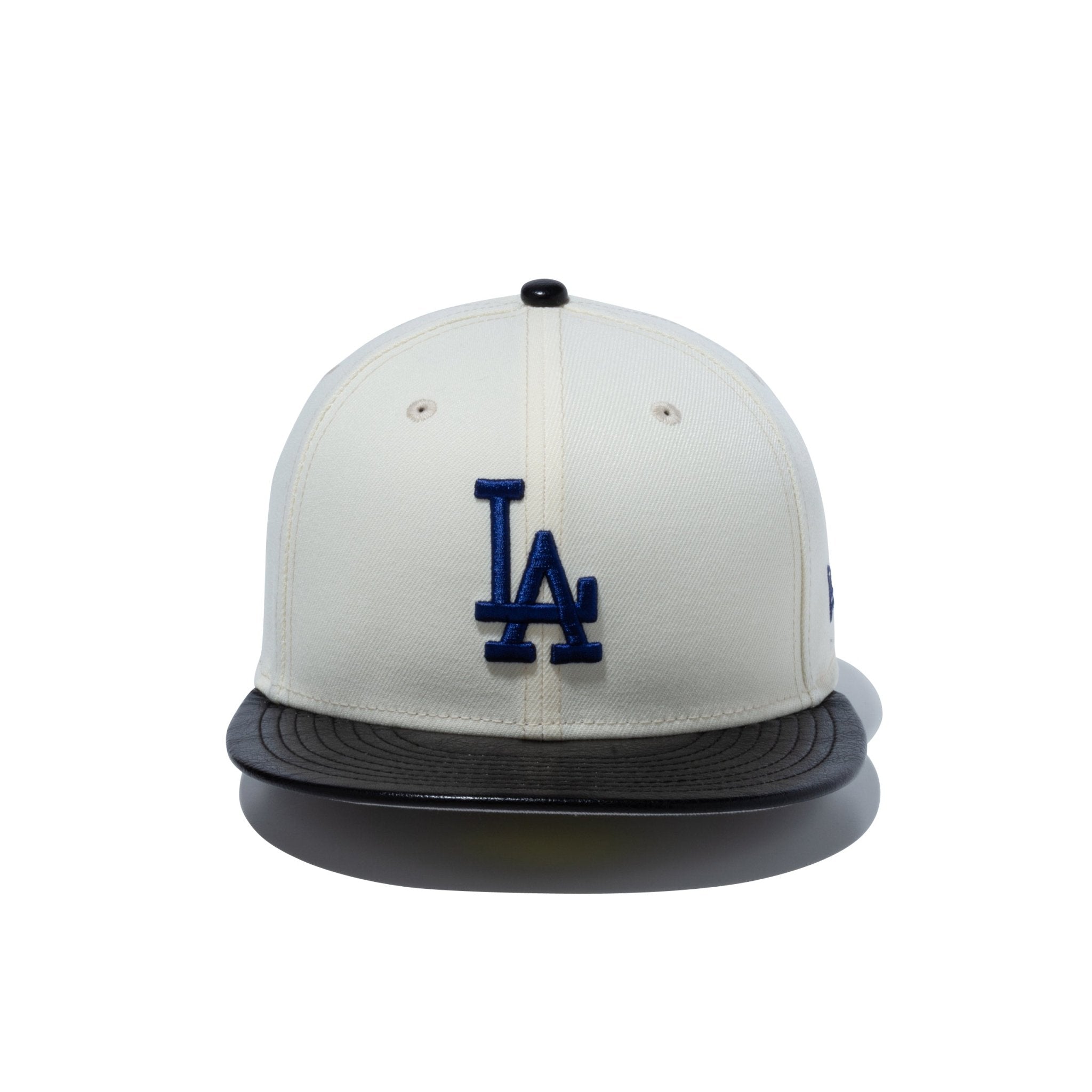 59FIFTY Leather Visor ロサンゼルス・ドジャース クロームホワイト