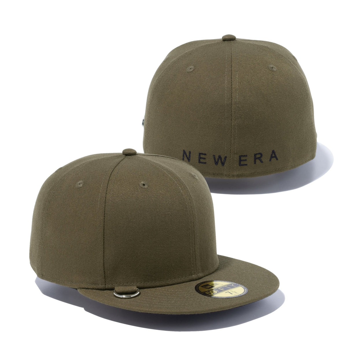 ニューエラ 59FIFTY メタルフラッグ ウーブンパッチ カーキ 58.7