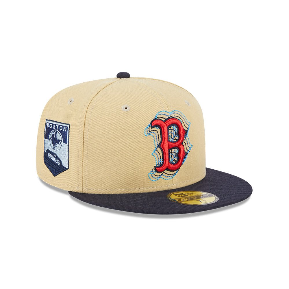 NEWERA レッドソックス 59FIFTY FITTED ニューエラベージュ 青 59FIFTY Gradient ボストン・レッドソックス ネイビー ベージュ