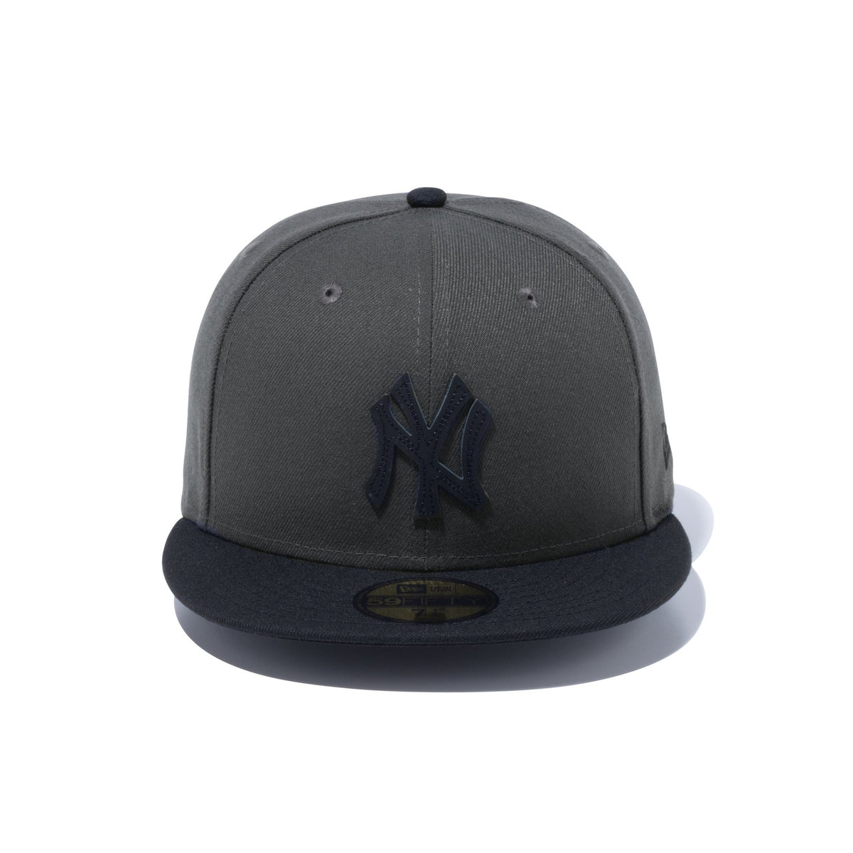 59FIFTY MLB Leather Logo ニューヨーク・ヤンキース ダークグラファイト ブラックバイザー